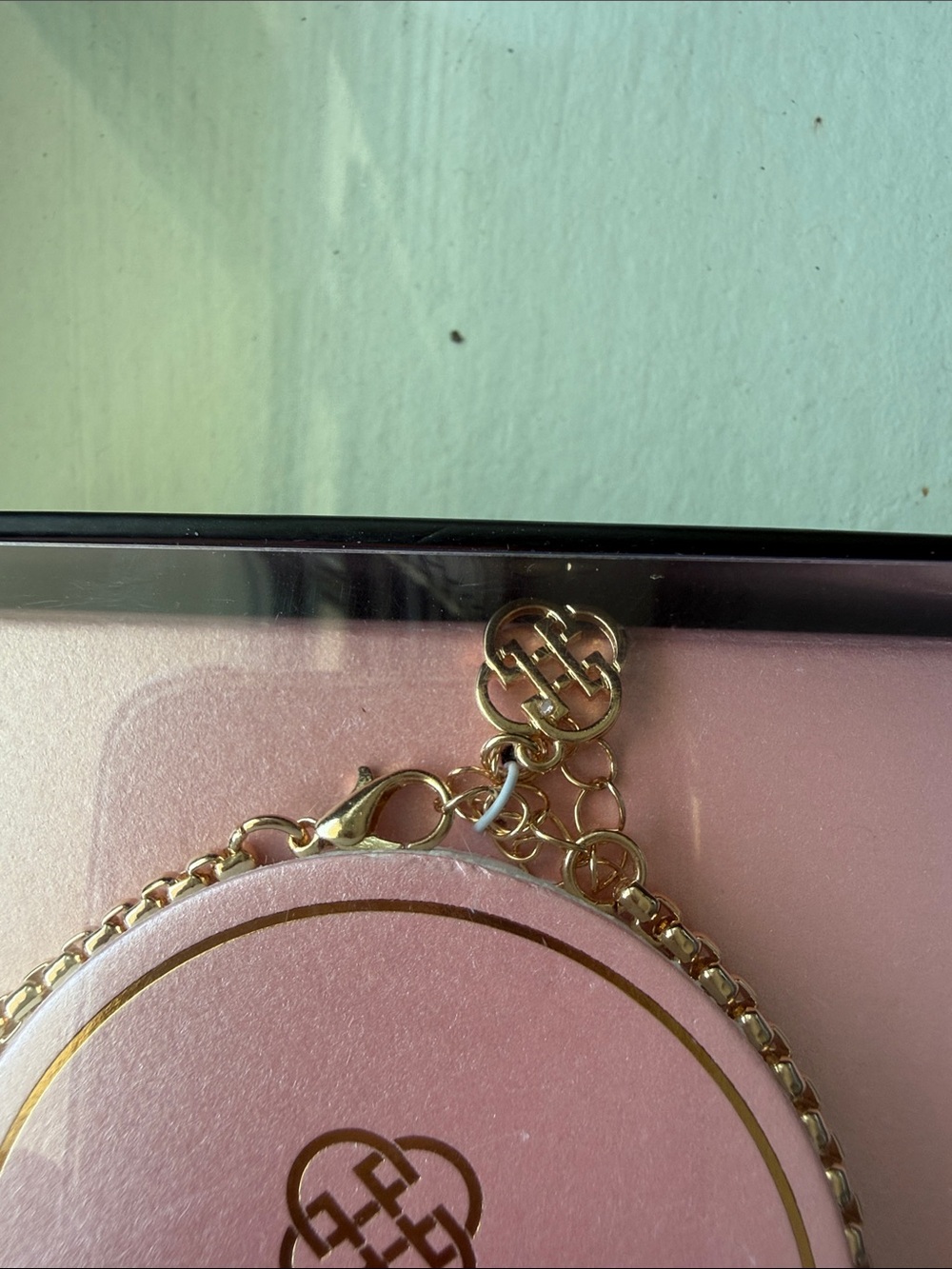 Daisy Fuentes GoldTone Bow Charm Adjustable Bracelet - Pink Accent - Picture 3 of 3